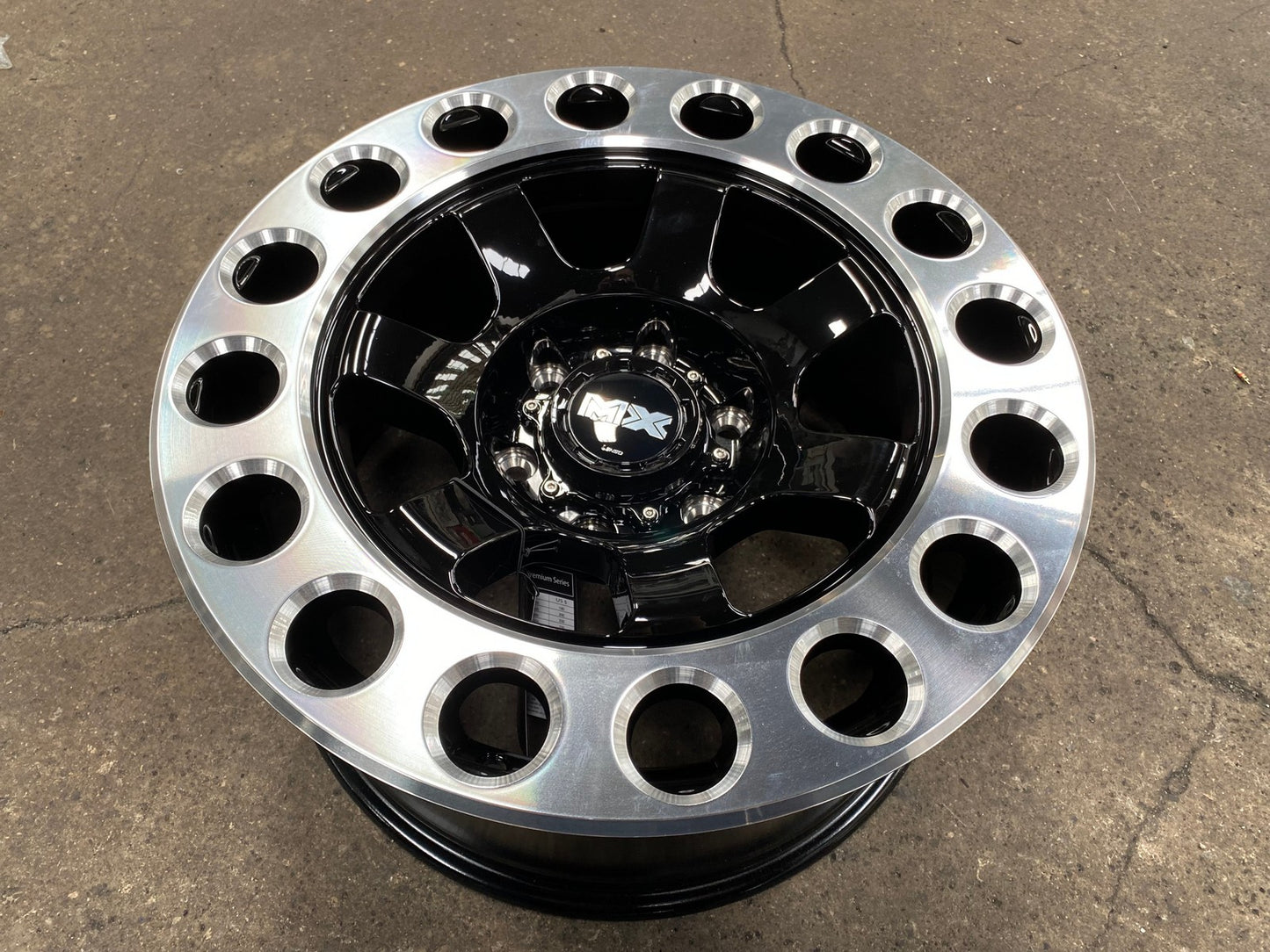 New 18X9 ET20 Lenso MX Impact Rim (4 wheel) Gloss Black 6X139.7