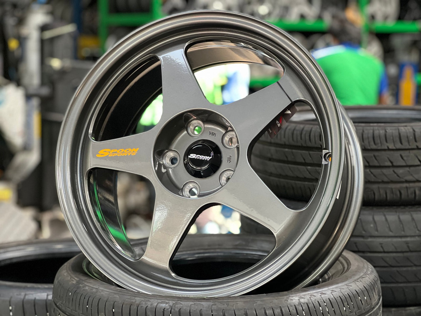 New 18X8.5 ET45 NK Performance Spoon Rim (4 wheel) Gloss Gunmetal 5X114.3