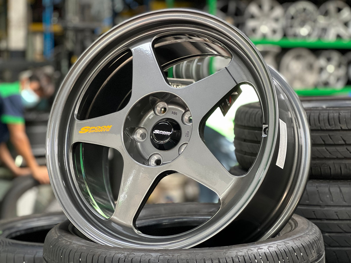 New 18X8.5 ET45 NK Performance Spoon Rim (4 wheel) Gloss Gunmetal 5X114.3