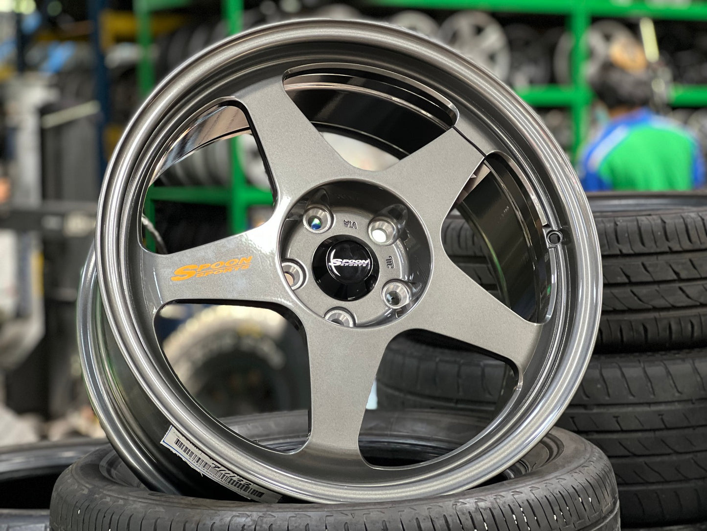 New 18X8.5 ET45 NK Performance Spoon Rim (4 wheel) Gloss Gunmetal 5X114.3