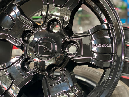 New 18X9 ET25 Osprey Hawke Rim (5 wheel) Gloss Black 5X165