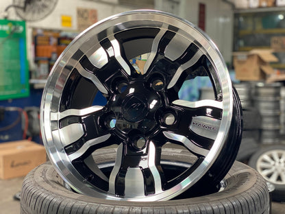 New 18X9 ET25 Osprey Hawke Rim (5 wheel) Gloss Black PF 5X165