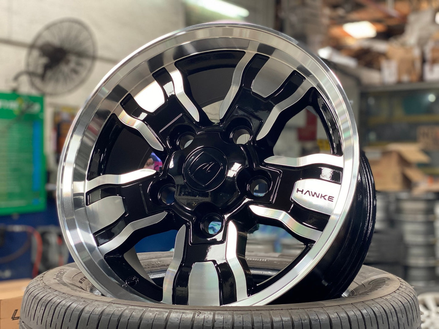 New 18X9 ET25 Osprey Hawke Rim (5 wheel) Gloss Black PF 5X165