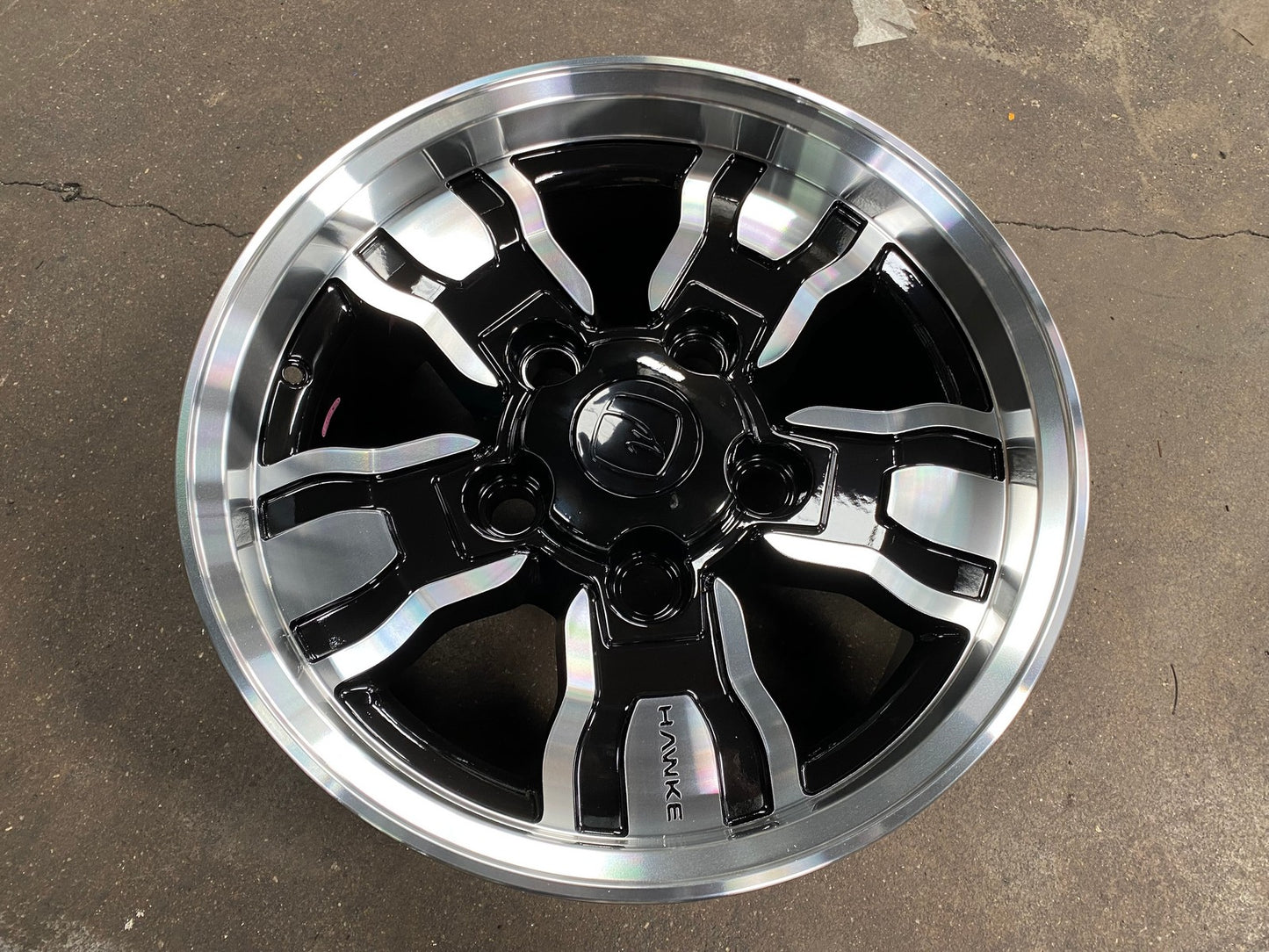 New 18X9 ET25 Osprey Hawke Rim (5 wheel) Gloss Black PF 5X165