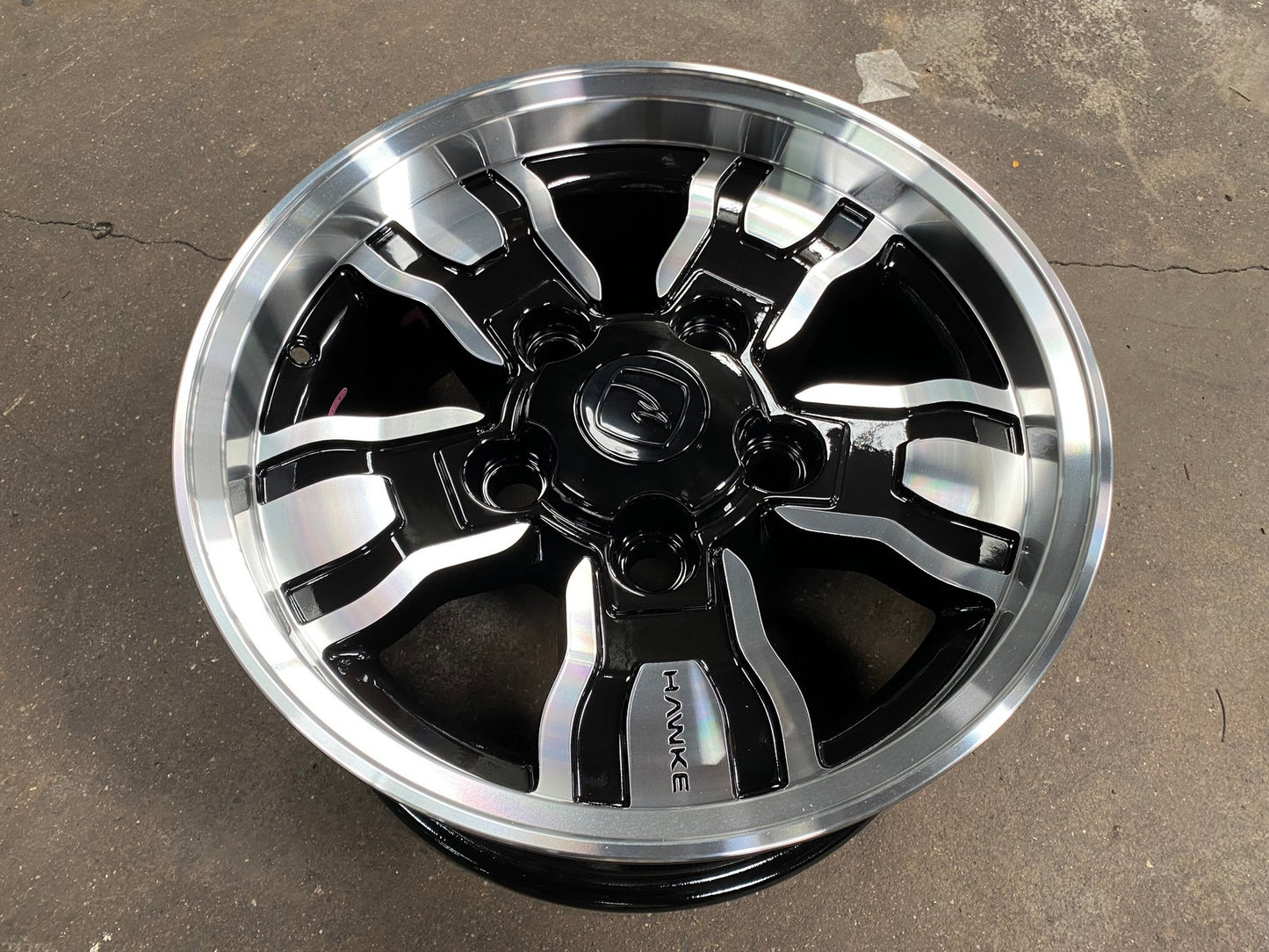 New 18X9 ET25 Osprey Hawke Rim (5 wheel) Gloss Black PF 5X165