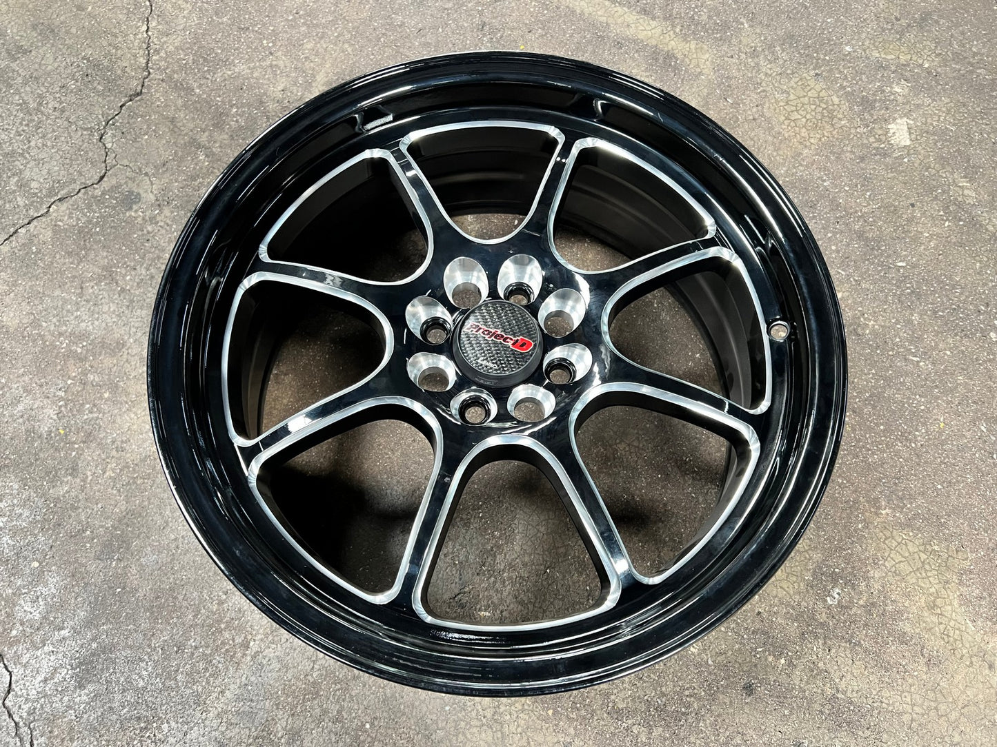 New 17X7.5 ET38 Lenso PDM Rim (4 wheel) Gloss Black 4X100