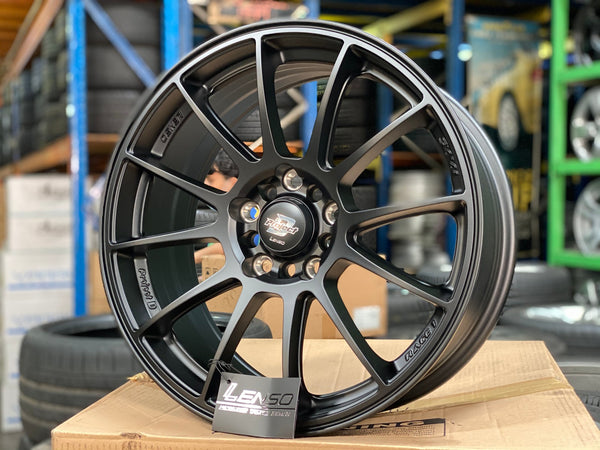 New 17X7.5 ET40 Lenso D Race Rim (4 wheel) Matt Black 5X114.3