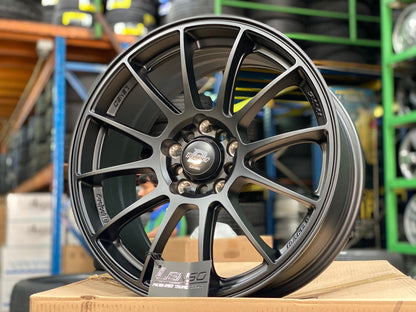 New 17X7.5 ET40 Lenso D Race Rim (4 wheel) Matt Black 5X114.3