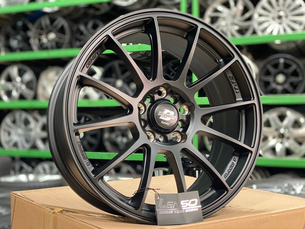 New 17X7.5 ET40 Lenso D Race Rim (4 wheel) Matt Black 5X100