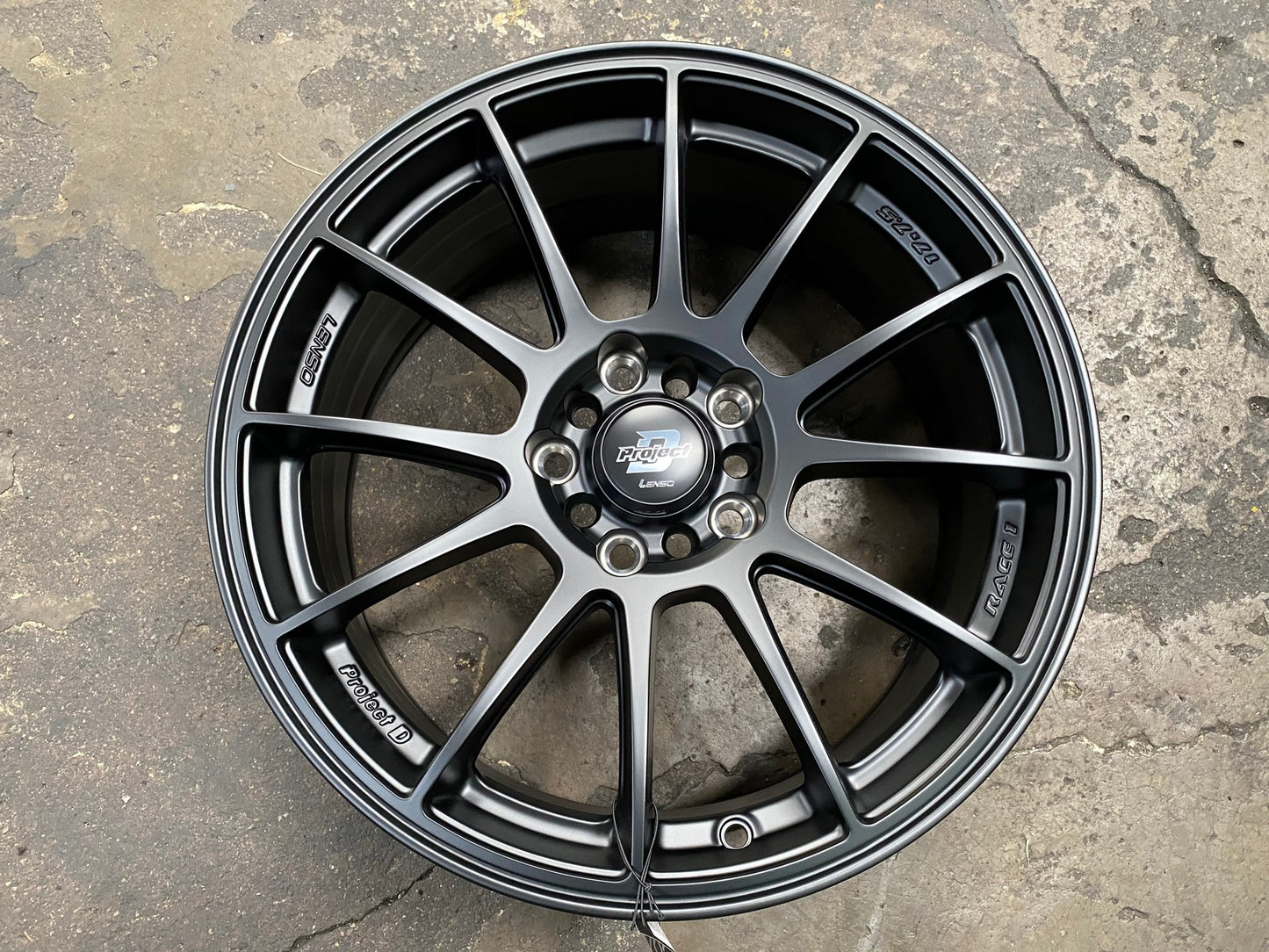 New 17X7.5 ET40 Lenso D Race Rim (4 wheel) Matt Black 5X100