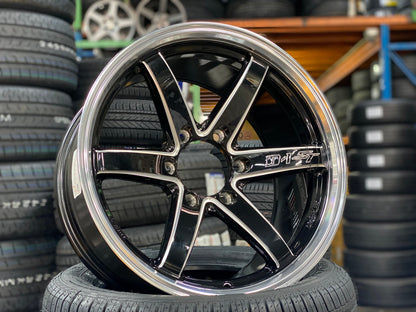 New 18X9.5 ET25 Lenso Project D1ST Rim (4 wheel) Gloss Black 6X139.7