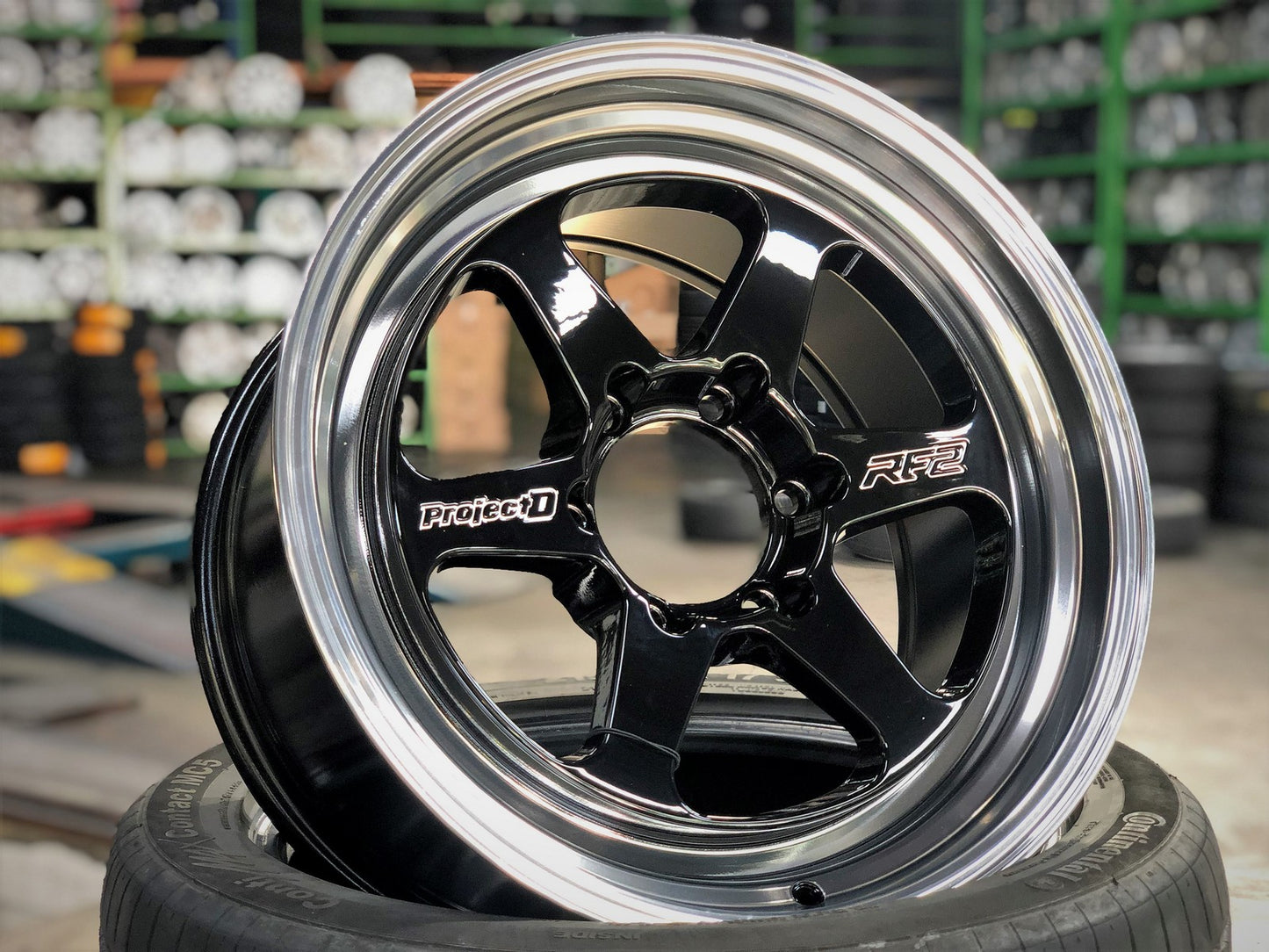 New 18X9.5 ET25 Lenso Project D Rim (4 wheel) Gloss Black 6X139.7