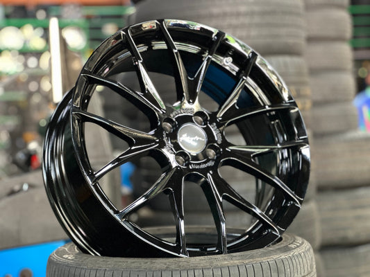 NEW 18X7 ET40 Breyton GTSR Rim (4 wheel) Gloss Black 4X100