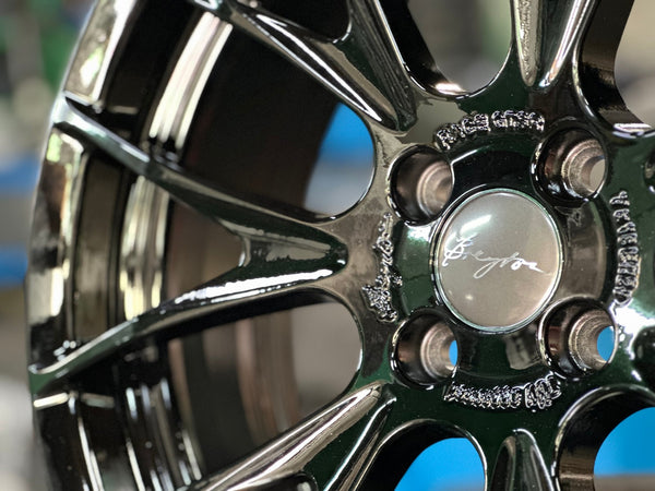 New 18X7 ET40 Breyton Race GTSR Rim (4 wheel) Gloss Black 4X100