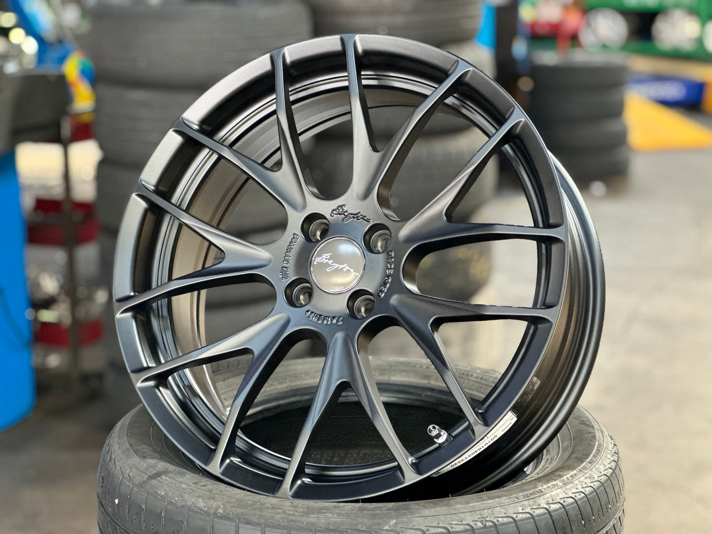 New 18X7 ET40 Breyton Race GTSR Rim (4 wheel) Matt Black 4X100