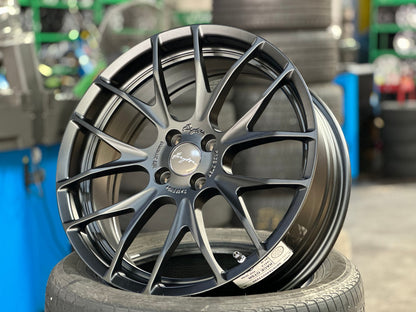 New 18X7 ET40 Breyton Race GTSR Rim (4 wheel) Matt Black 4X100