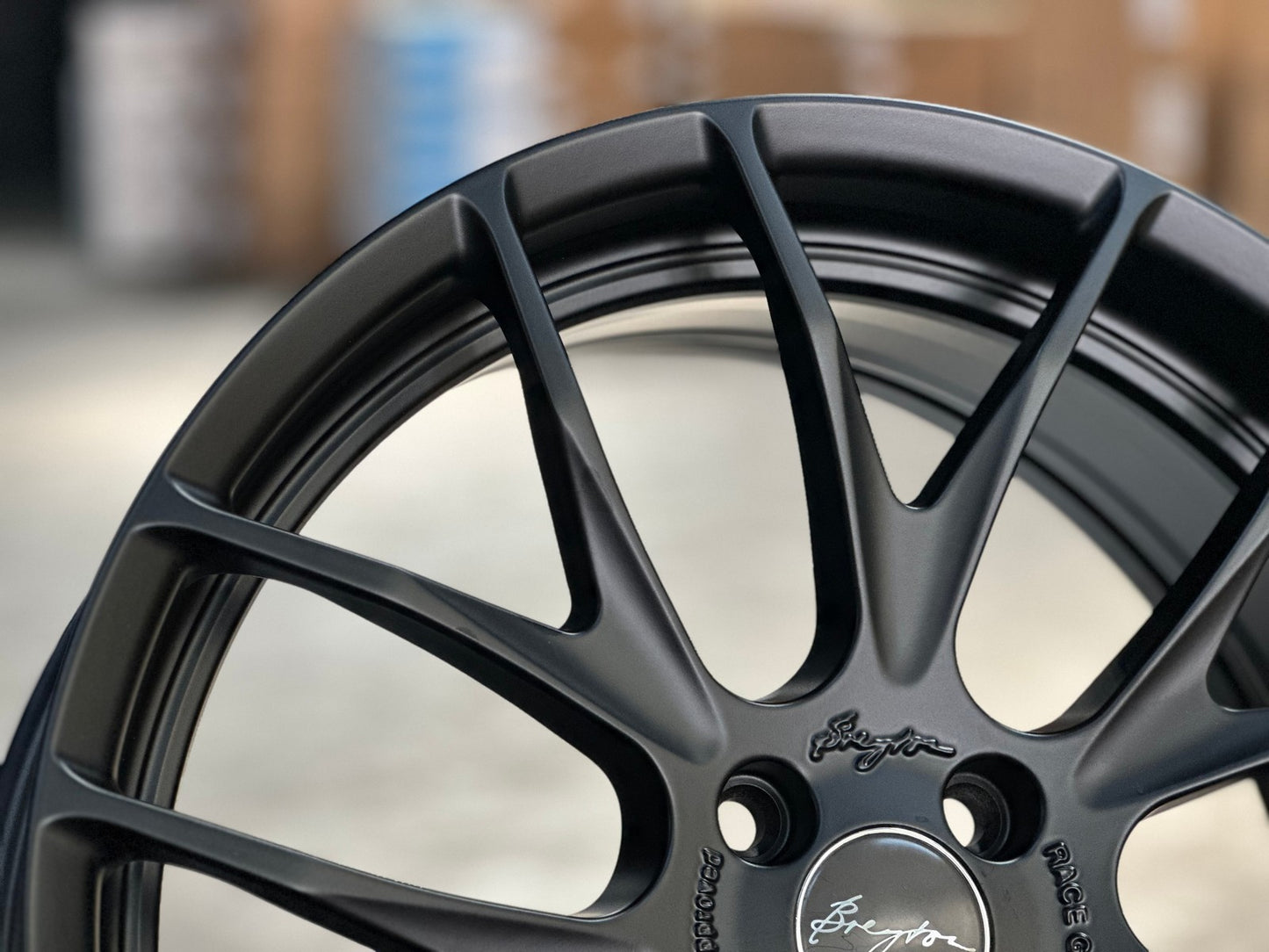 New 18X7 ET40 Breyton Race GTSR Rim (4 wheel) Matt Black 4X100