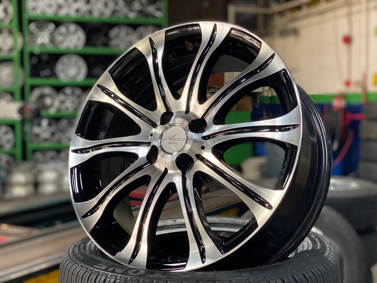New 17X6.5 ET40 Impul Aura SX-10 Rim (4 wheel) Gloss Black 4X100