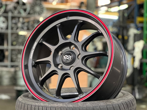 New 17X8 ET40 Enkei SC55Rim (4 wheel) Matt Black 5X114.3