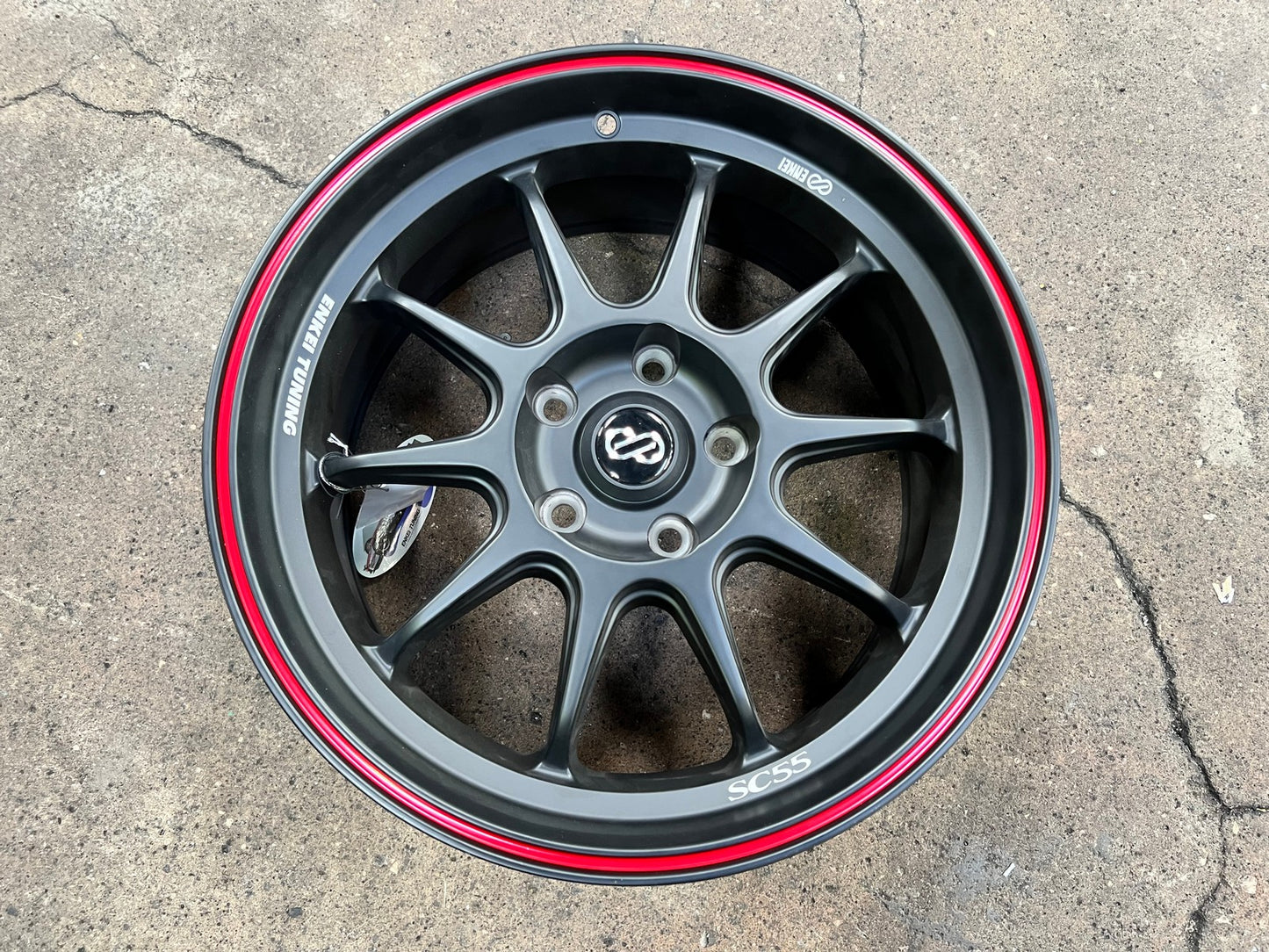 New 17X8 ET40 Enkei SC55Rim (4 wheel) Matt Black 5X114.3