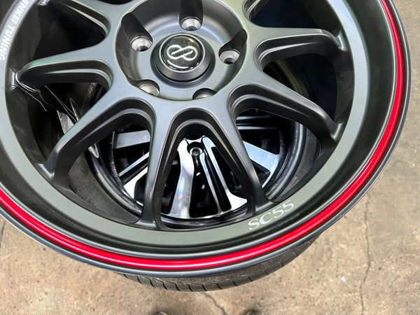 New 17X8 ET40 Enkei SC55Rim (4 wheel) Matt Black 5X114.3