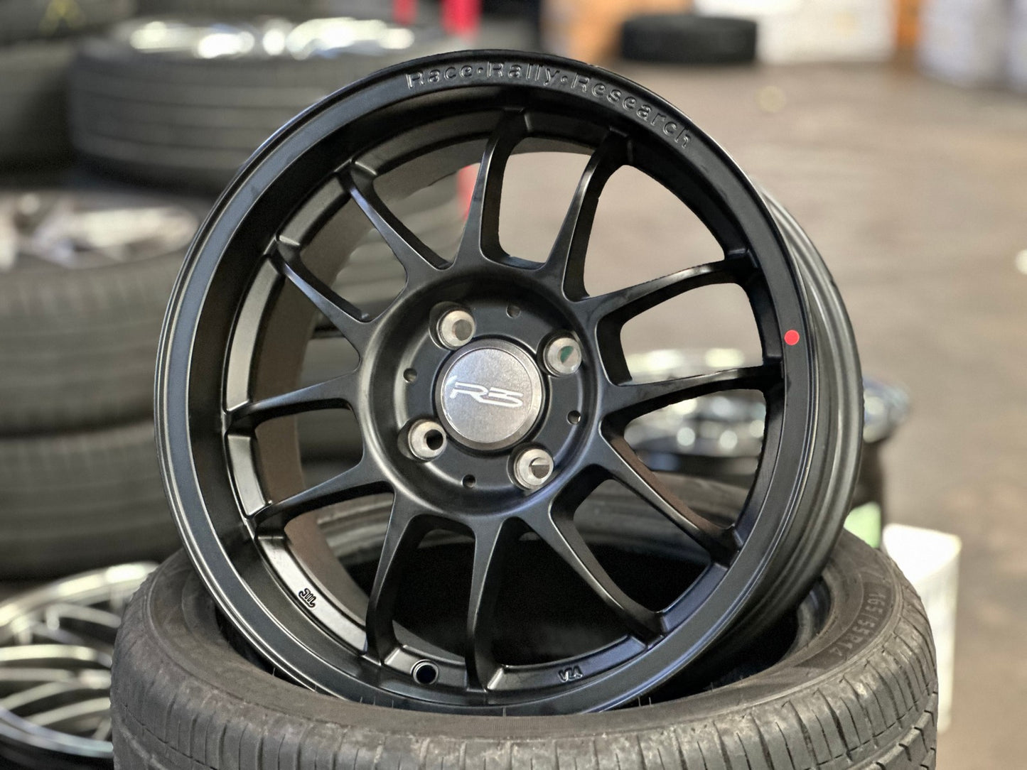 New 15X7 ET35 Proton R3 Rim (4 wheel) Matt Black 4X100