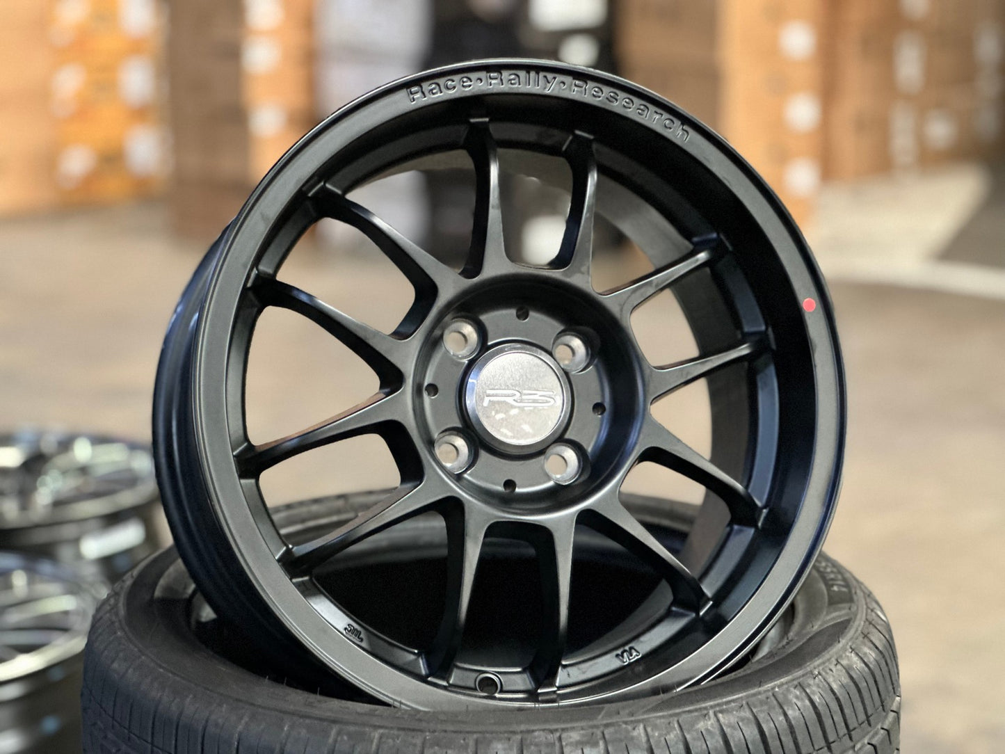New 15X7 ET35 Proton R3 Rim (4 wheel) Matt Black 4X100