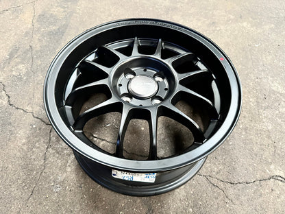 New 15X7 ET35 Proton R3 Rim (4 wheel) Matt Black 4X100