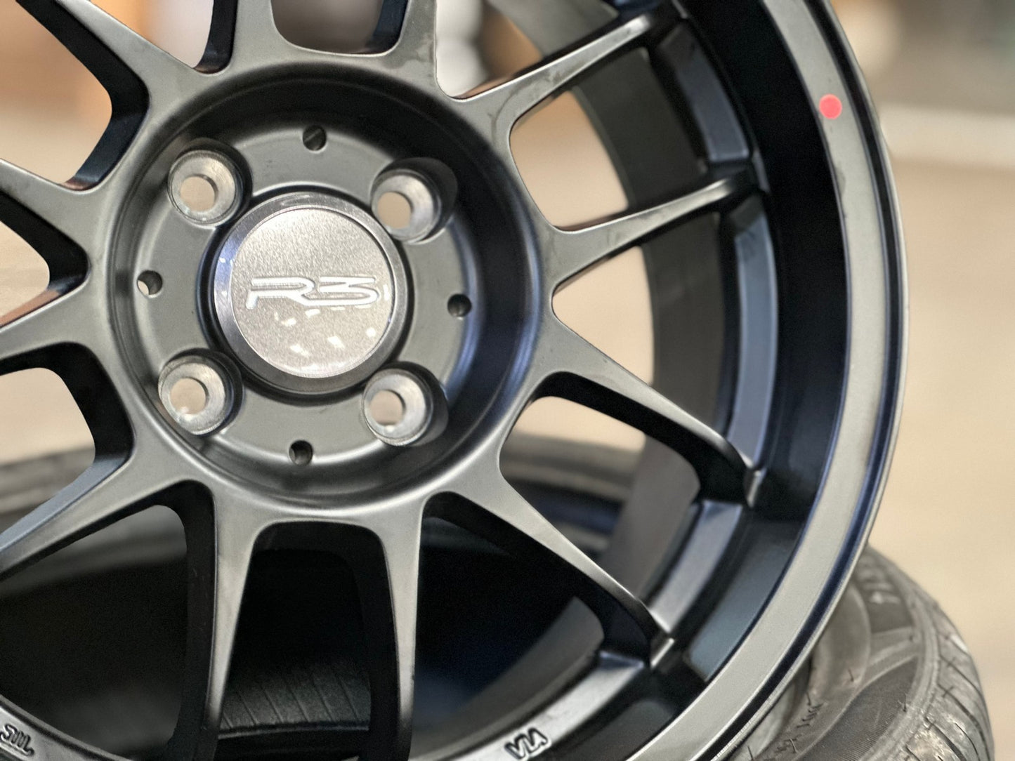 New 15X7 ET35 Proton R3 Rim (4 wheel) Matt Black 4X100