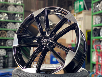 New 19X8.5 ET42 TCK Racing Rim (4 wheel) Gloss Black 5X112