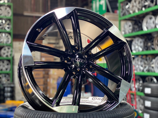 New 19X8.5 ET42 TCK Racing Rim (4 wheel) Gloss Black 5X112