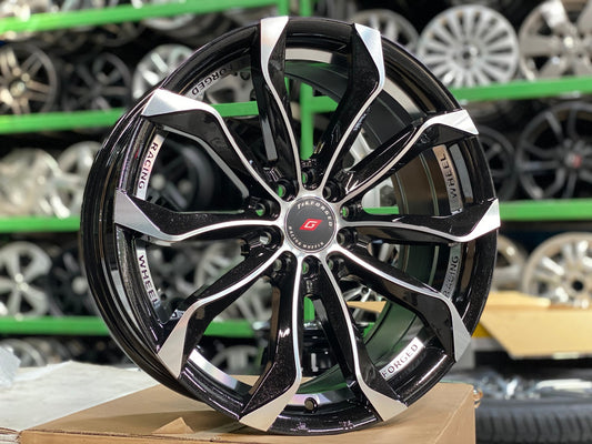New 17X7.5 ET38 TCK Racing Rim (4 wheel) Gloss Black PF 5X100