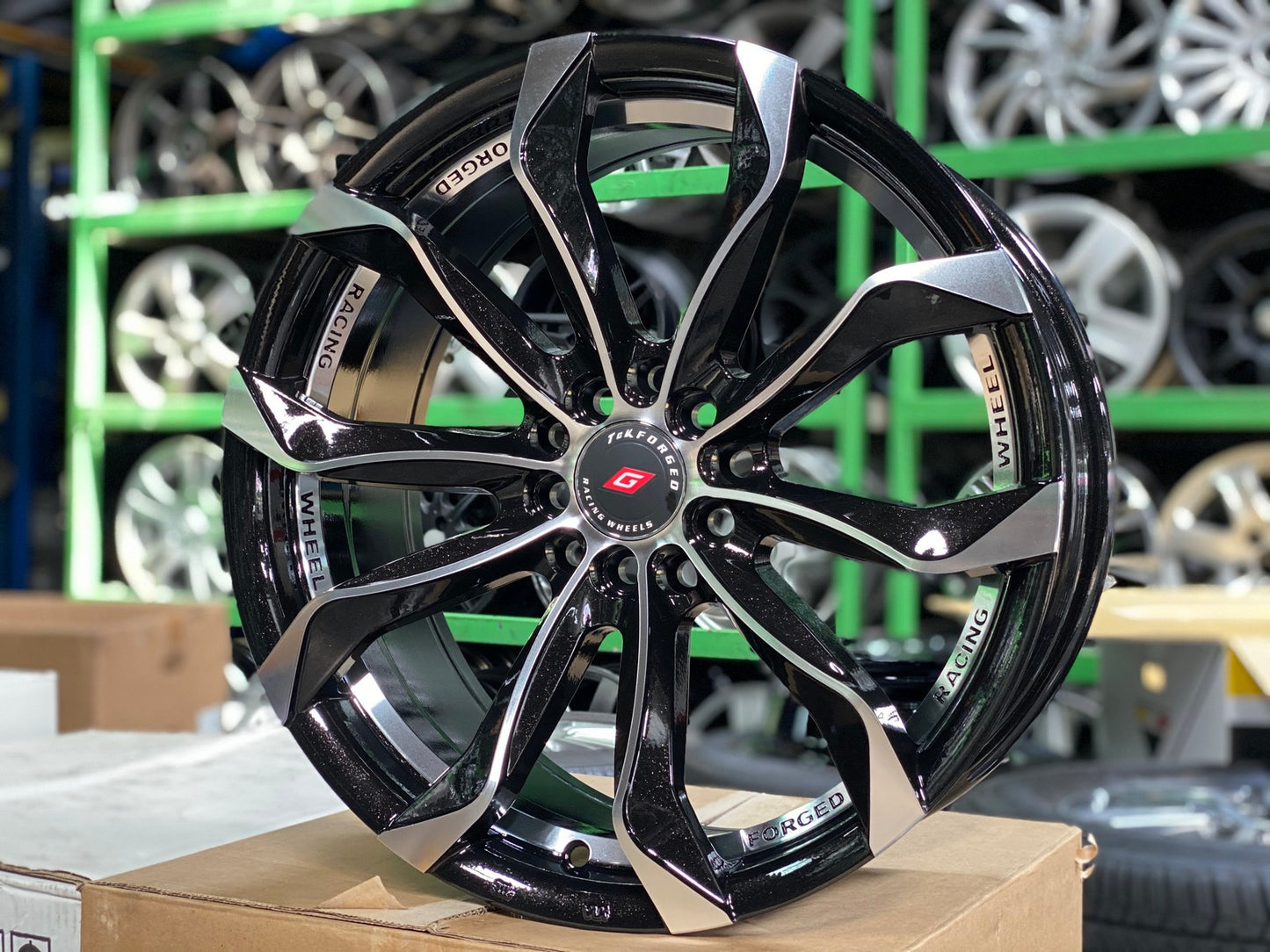 New 17X7.5 ET38 TCK Racing Rim (4 wheel) Gloss Black PF 5X114.3