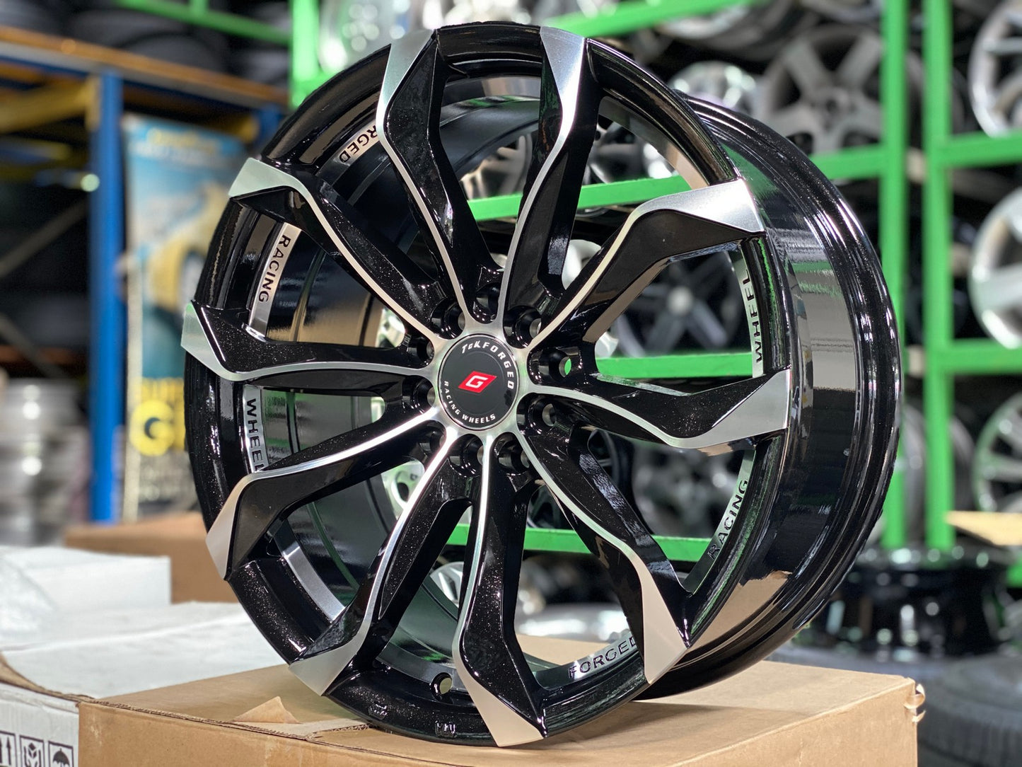 New 17X7.5 ET38 TCK Racing Rim (4 wheel) Gloss Black PF 5X100