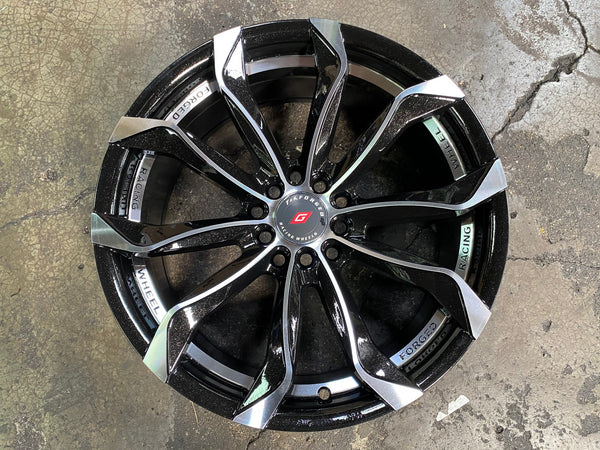 New 17X7.5 ET38 TCK Racing Rim (4 wheel) Gloss Black PF 5X114.3