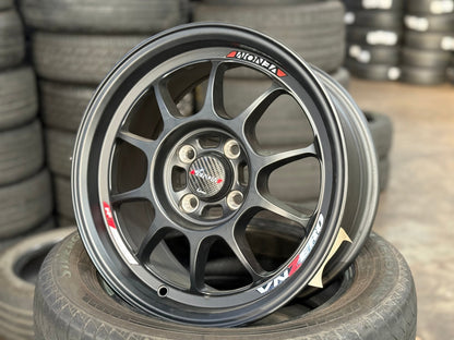 New 15X7 ET38 Lenso Venom Zero Rim (4 wheel) Matt Black 4X100