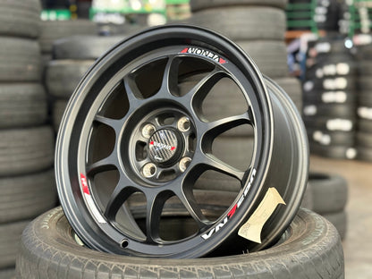 New 15X7 ET38 Lenso Venom Zero Rim (4 wheel) Matt Black 4X100