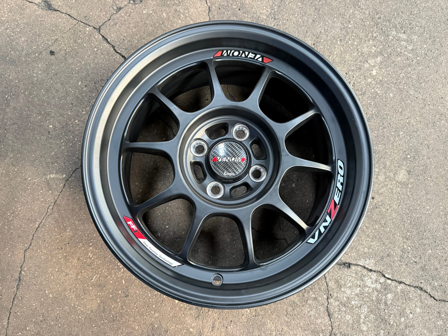 New 15X7 ET38 Lenso Venom Zero Rim (4 wheel) Matt Black 4X100