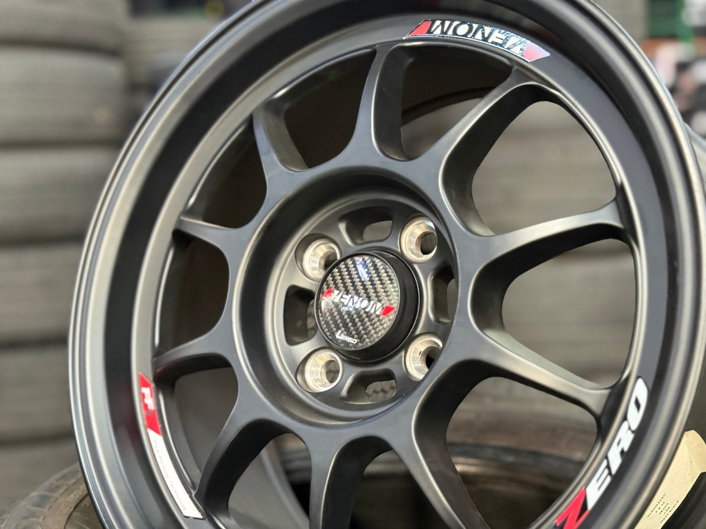 New 15X7 ET38 Lenso Venom Zero Rim (4 wheel) Matt Black 4X100