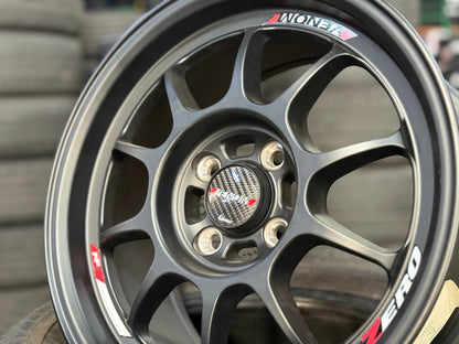 New 15X7 ET38 Lenso Venom Zero Rim (4 wheel) Matt Black 4X100