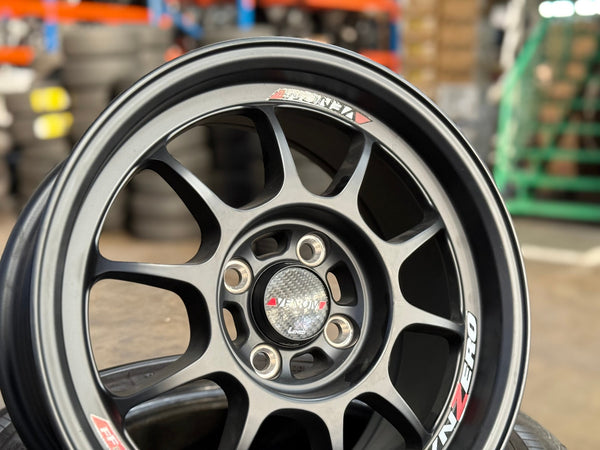 New 15X7 ET38 Lenso Venom Zero Rim (4 wheel) Matt Black 4X100