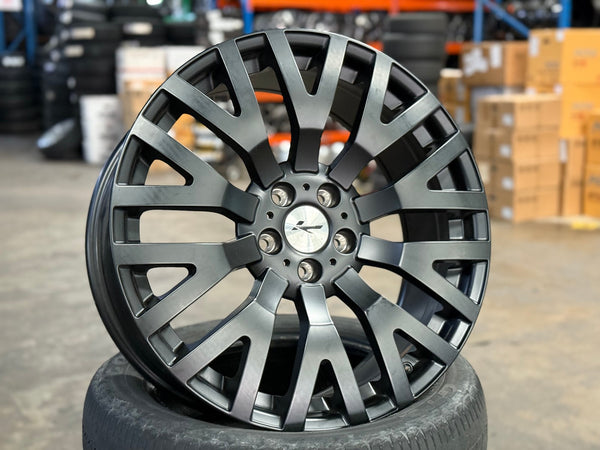 New 20X8.5 ET45 Kahn RS Design Rim (4 wheel) Matt Black 5X114.3