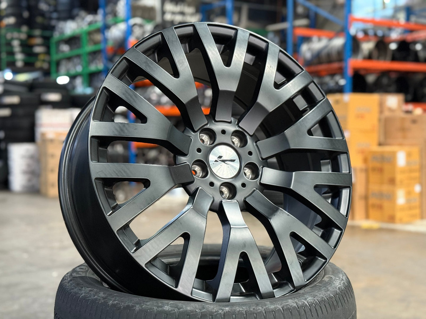 New 20X8.5 ET45 Kahn RS Design Rim (4 wheel) Matt Black 5X114.3