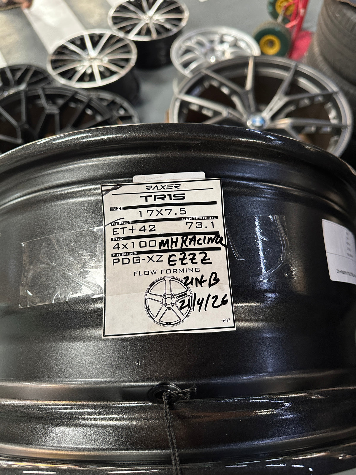 New 17X7.5 ET42 Raxer TR1S Rim (4 wheel) Dark Gunmetal 4X100
