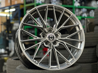 New 20x9 ET25 20x10 ET35 HRE FF28 (4 wheel) 5x112 Liquid Silver