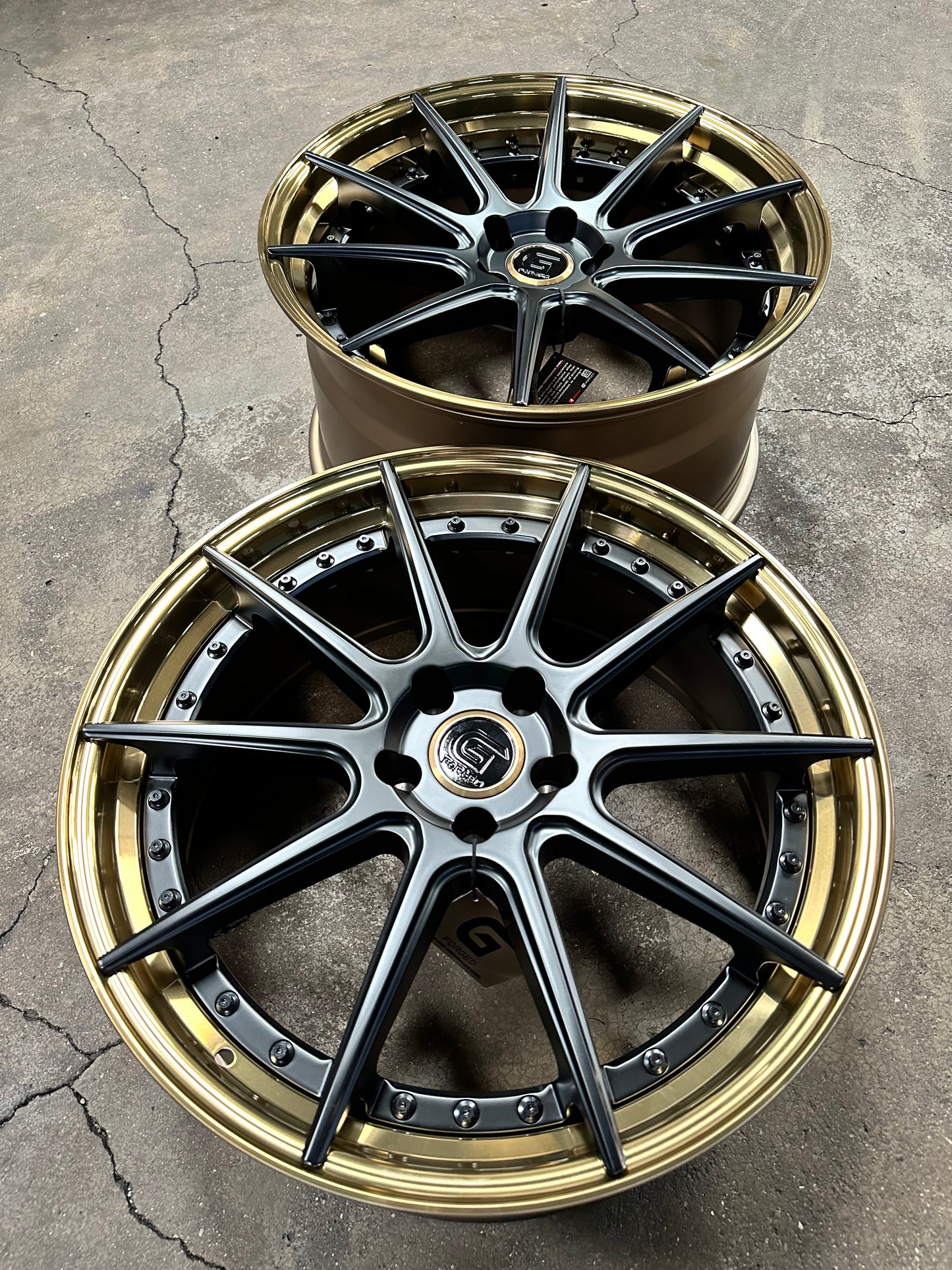 New 20x8.5 ET30 20x10 ET40 G Forged GF02 (4 wheel) 5x112 Bronze Black