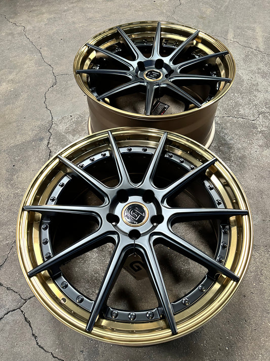 New 20x8.5 ET30 20x10 ET40 G Forged GF02 (4 wheel) 5x112 Bronze Black