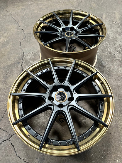 New 20x8.5 ET30 20x10 ET40 G Forged GF02 (4 wheel) 5x114.3 Bronze Black