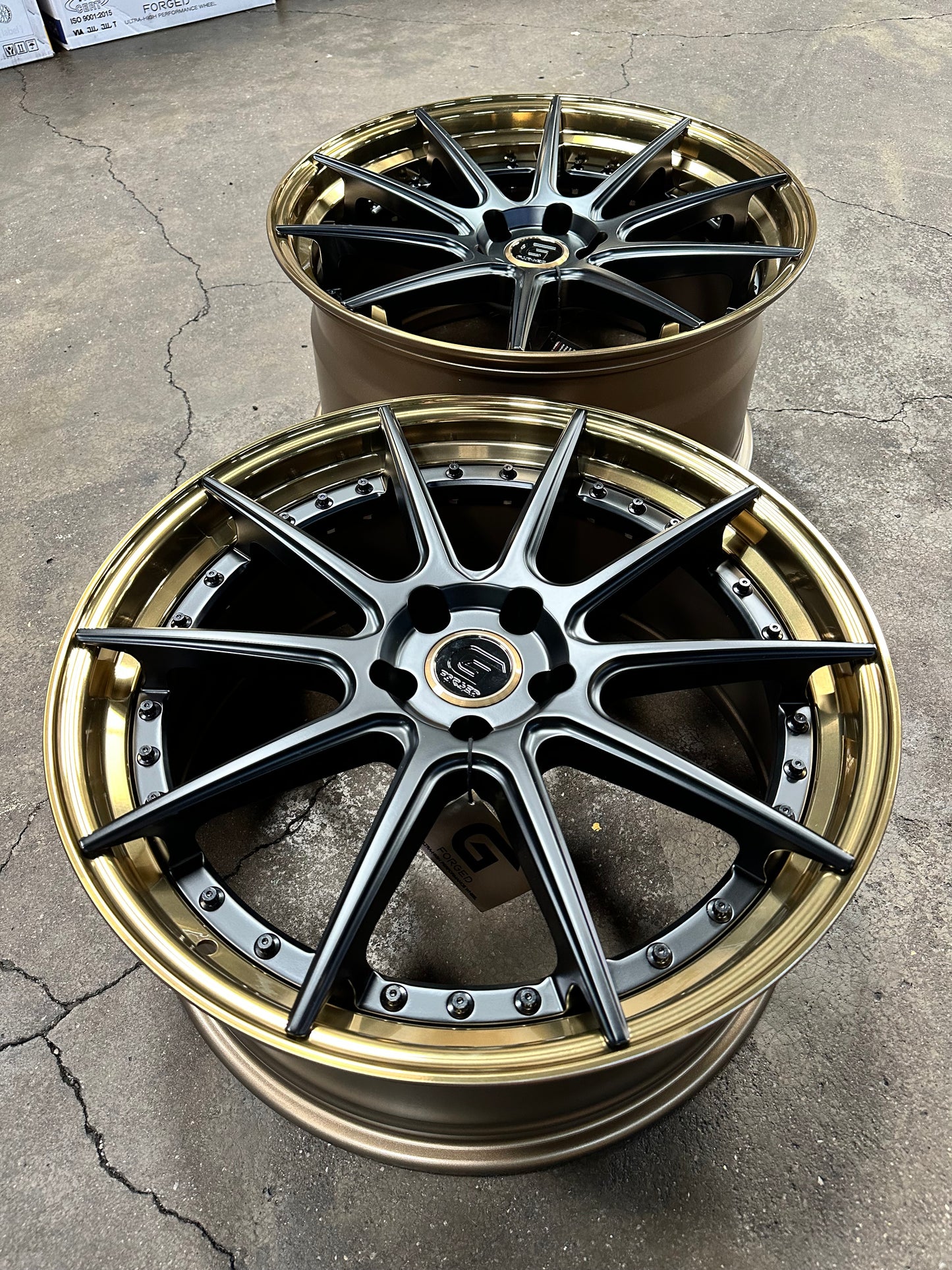 New 20x8.5 ET30 20x10 ET40 G Forged GF02 (4 wheel) 5x112 Bronze Black