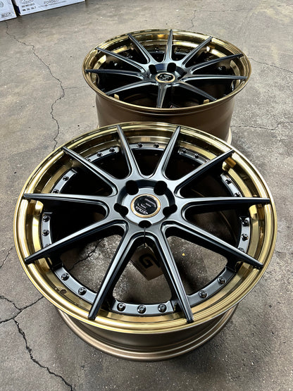 New 20x8.5 ET30 20x10 ET40 G Forged GF02 (4 wheel) 5x112 Bronze Black